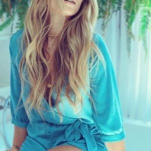 Kittenish Blue Romper